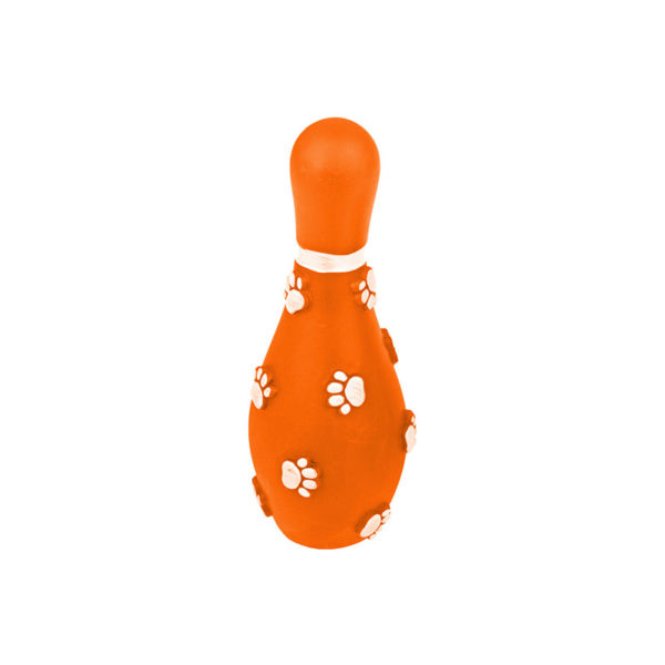 Jouet chien quille de bowling - orange