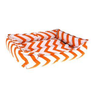 Panier motifs géométriques - orange