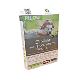 Collier anti-parasitaire pour chien moyen de 10 a 25 kg