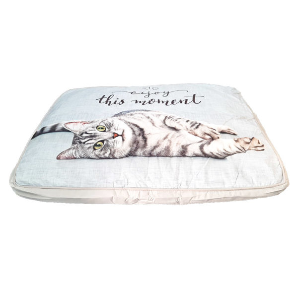 Coussin motif chat