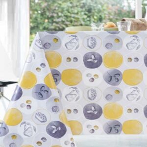 TOILE CIREE PEANUT JAUNE 140CM
