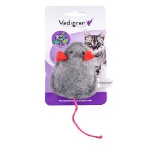 JOUET CHAT SOURIS HERBE 17CM