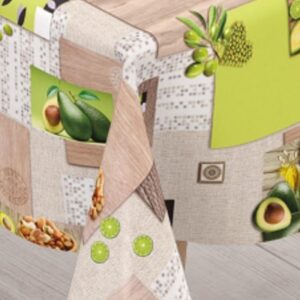 TOILE CIREE AVOCAT VERT 140CM