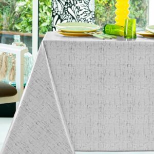 TOILE CIREE EFFET LIN GRIS 140