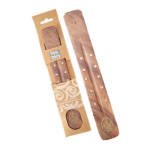Porte Encens en Bois Étoiles