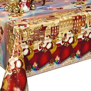 Toile Cirée Père Noël en Traineau